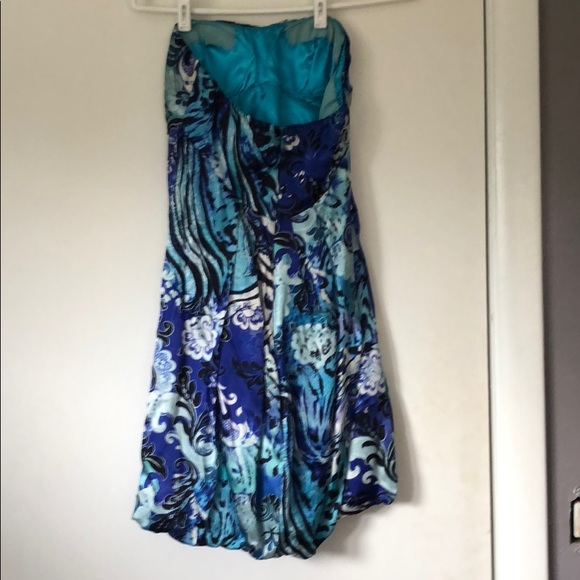 Multi pattern blue dress - Picture 2 of 4